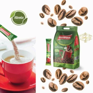 کافی میکس با شیرین کننده استویا 3x1 شاهپور ۲۴ عددی