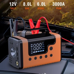 جامپ استارتر و پمپ باد هشت کاره مدل A28