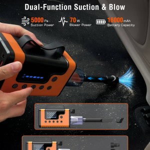 جامپ استارتر و پمپ باد هشت کاره مدل A28