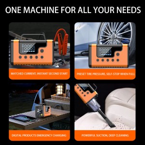 جامپ استارتر و پمپ باد هشت کاره مدل A28