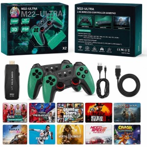 کنسول بازی گیم استیک مدل Game Stick M22 Ultra به همراه دو دسته بی سیم