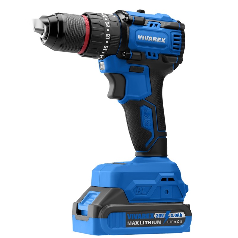 دریل شارژی ویوارکس مدل VR2010V-IBL موتور براشلس ۲۰ ولت
