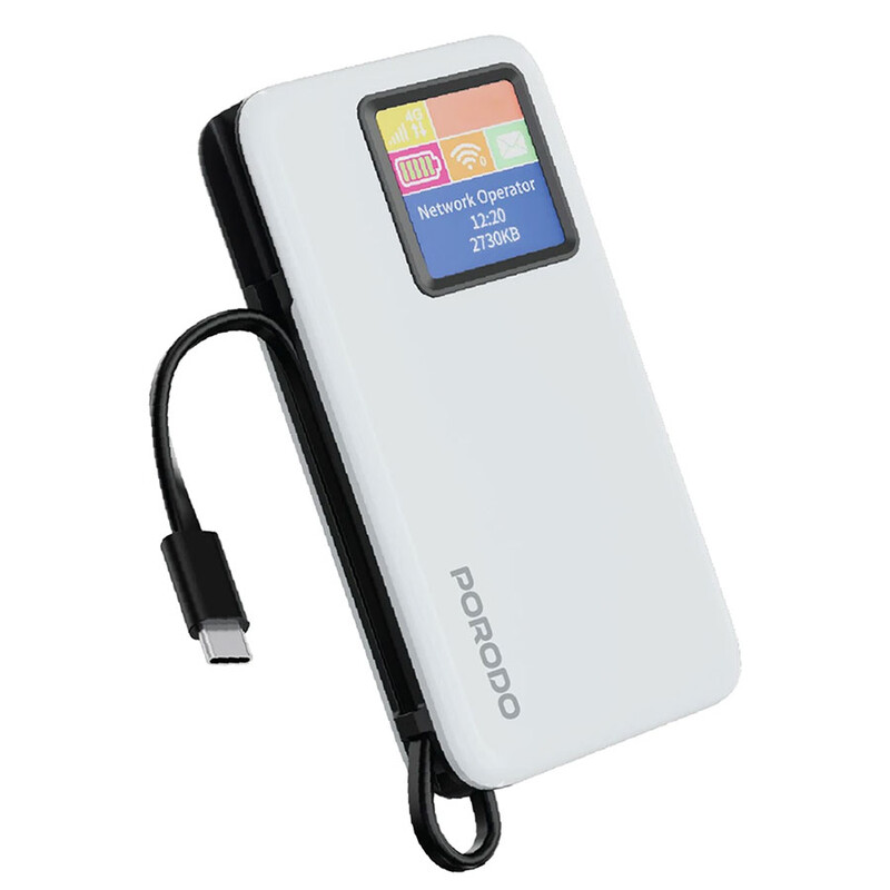 پاوربانک پرودو ظرفیت ۱۰ هزار با مودم جیبی ۴G LTE