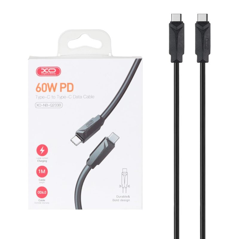 کابل شارژ فست ایکس او Type-C to Type-C مدل XO-NB-Q233B
