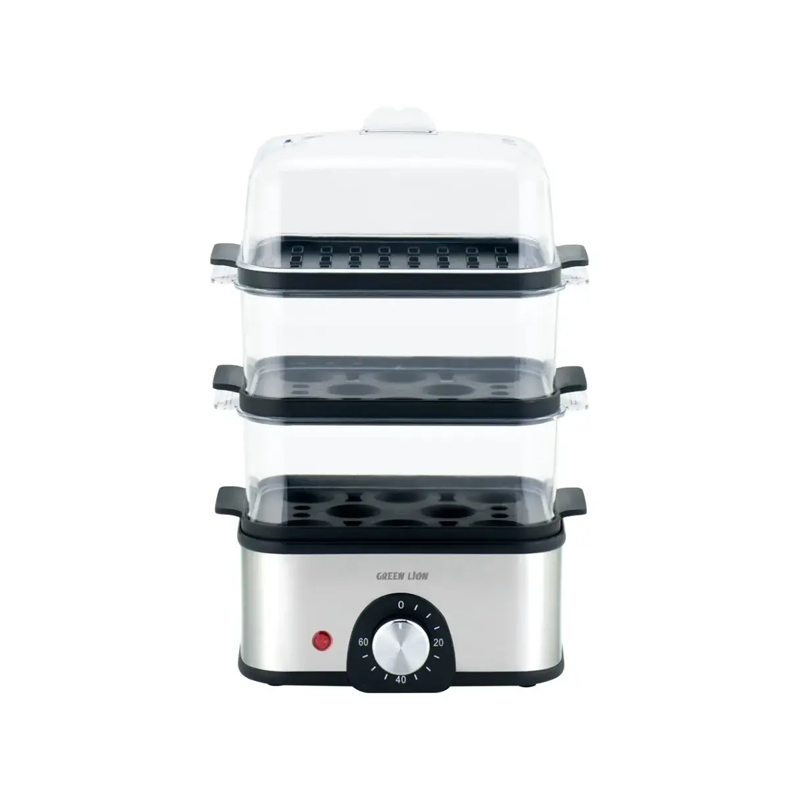 بخارپز و تخم مرغ پز سه طبقه گرین لاین مدل egg cooker & steamer - 3 tier