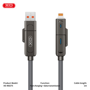 کابل تبدیل USB به USB-C / لایتنینگ به USB-C ایکس او مدل NB275 طول 1 متر