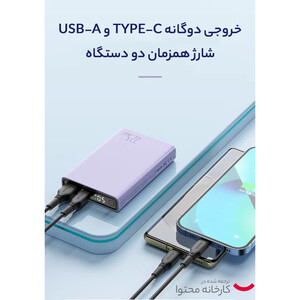 پاوربانک مک دودو مدل MC-2942 ظرفیت 10000 میلی آمپر ساعت