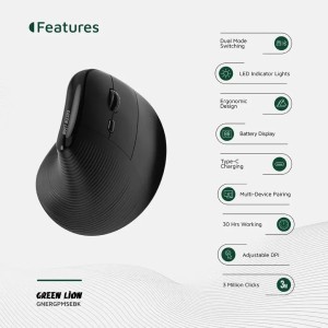 موس بیسیم گرین لاین مدل Green Lion Ergo Grip Vertical