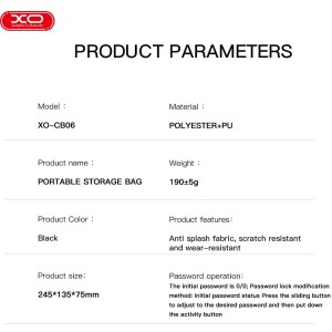 کیف لوازم جانبی ایکس او مدل XO-CB06