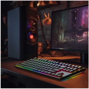 کیبورد مکانیکی بی‌سیم 3IN1 سوئیچ TKL GATERON PRO (قرمز) – مشکی