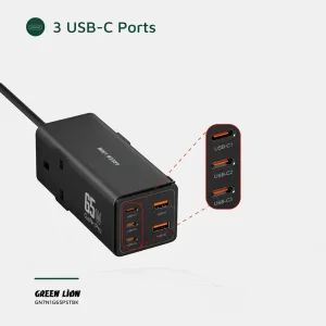 چندراهی برق گرین لاین مدل ۷In1 GaN Power Strip
