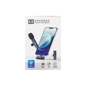 میکروفون یقه ای بی سیم مدل K8 تک کاربره -مخصوص آیفون