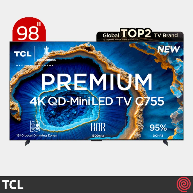 تلویزیون 98 اینچ QLED هوشمند تی سی ال مدل TCL Cseries 98C755 | UHD 4K - HDR
