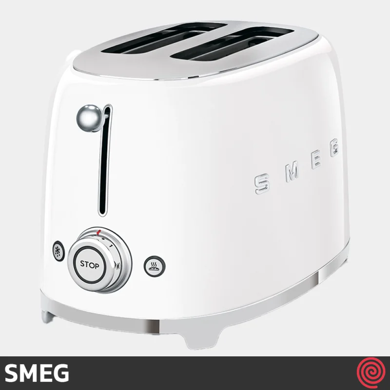 توستر نان 2 اسلایس اسمگ مدل SMEG TSF01WH | اسلات کوچک
