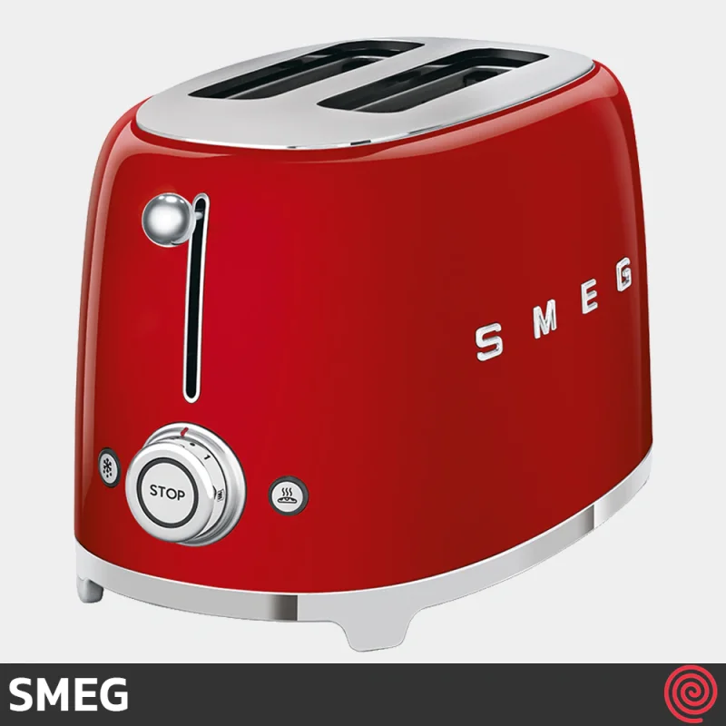 توستر نان 2 اسلایس اسمگ مدل SMEG TSF01RD | اسلات کوچک