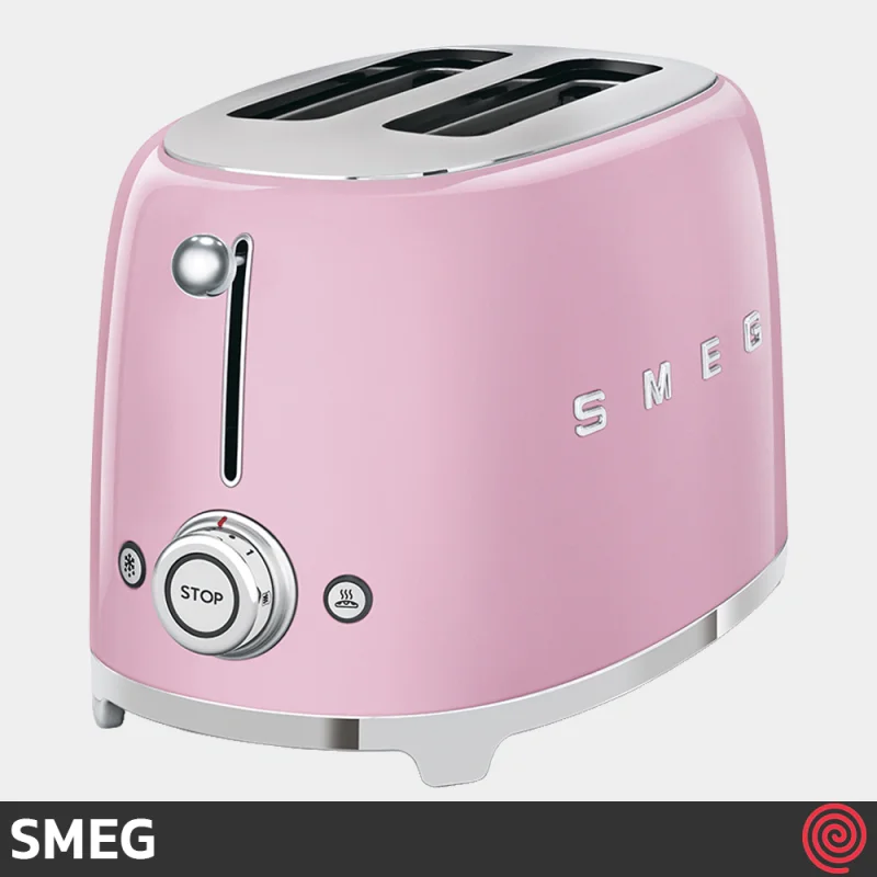 توستر نان 2 اسلایس اسمگ مدل SMEG TSF01PK | اسلات کوچک