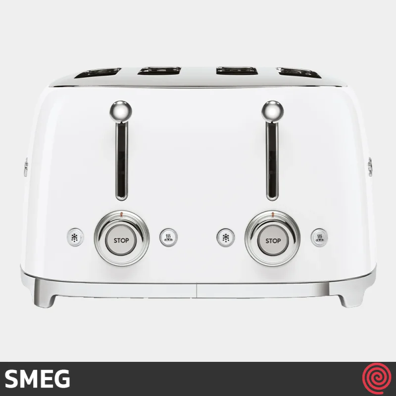 توستر نان 4 اسلایس اسمگ مدل SMEG TSF03WH | اسلات کوچک