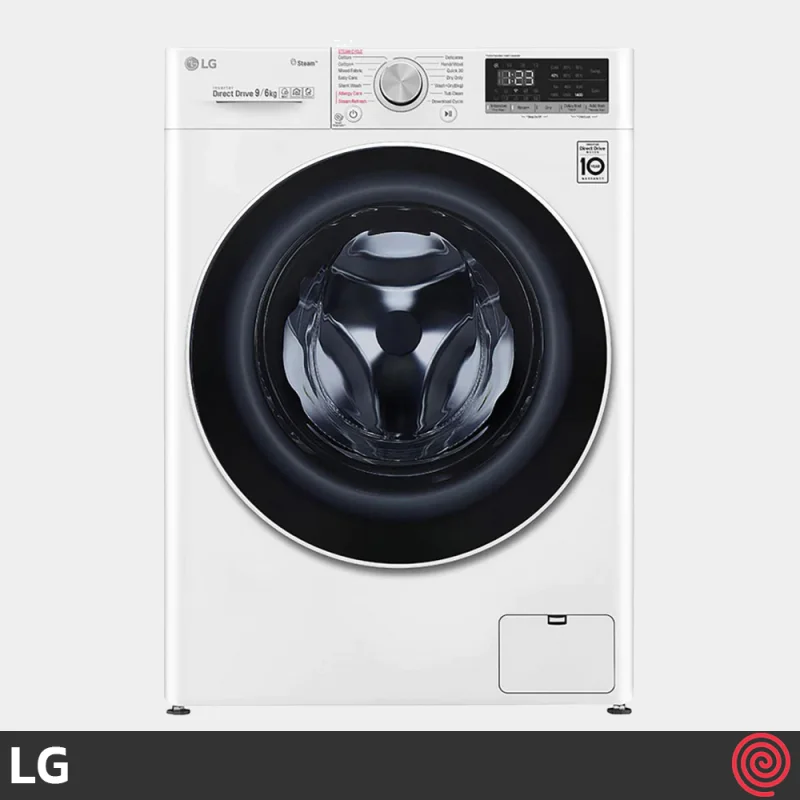 ماشین لباسشویی 9 کیلوگرم ال جی مدل LG F4V5VGP0W | خشک کن 6 کیلویی
