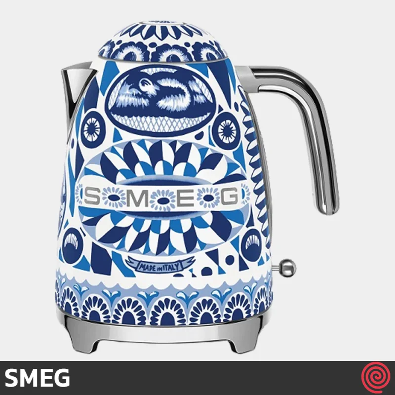 کتری برقی اسمگ مدل SMEG KLF03DGB | طرح دولچه گابانا رنگ آبی با گنجایش 1.7 لیتر
