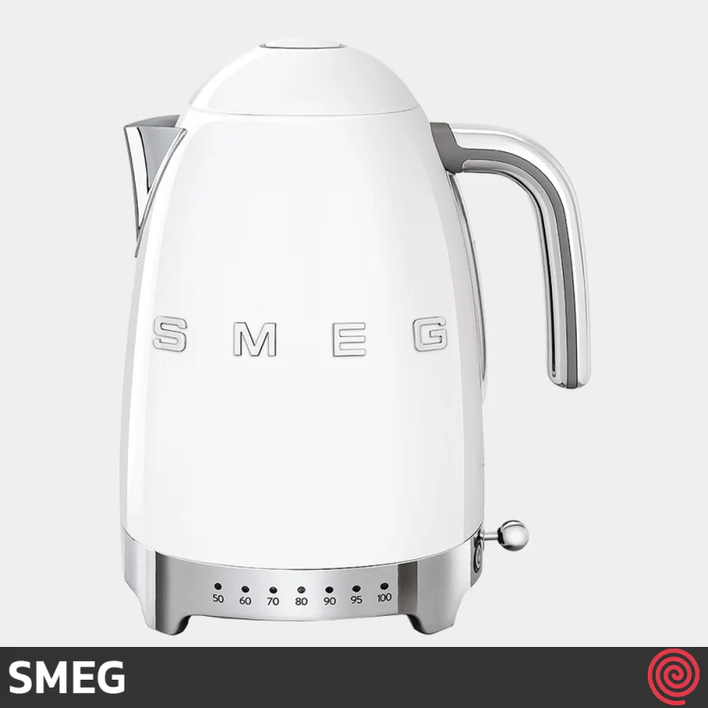 کتری برقی مدرج اسمگ مدل SMEG KLF04WH | رنگ سفید براق با گنجایش 1.7 لیتر