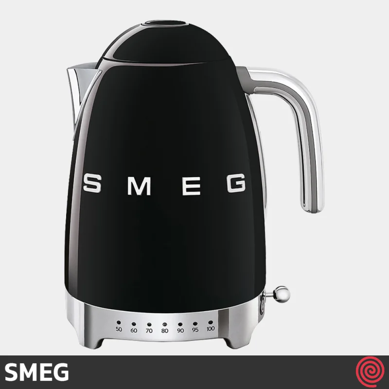 کتری برقی مدرج اسمگ مدل SMEG KLF04BL | رنگ مشکی براق با گنجایش 1.7 لیتر