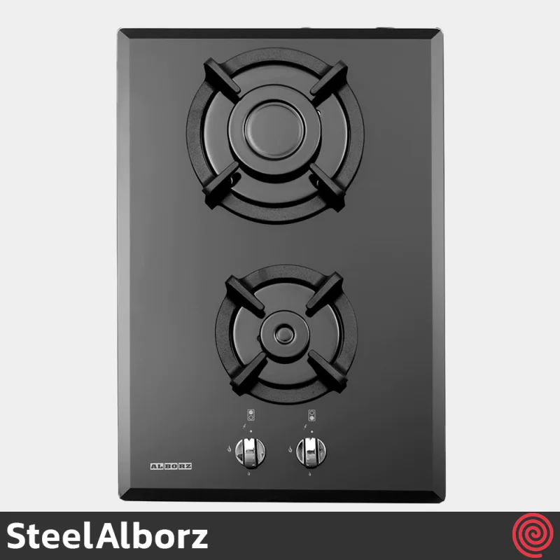 اجاق گاز صفحه ای 2 شعله استیل البرز مدل SteelAlborz G-2352I | بدنه شیشه ای