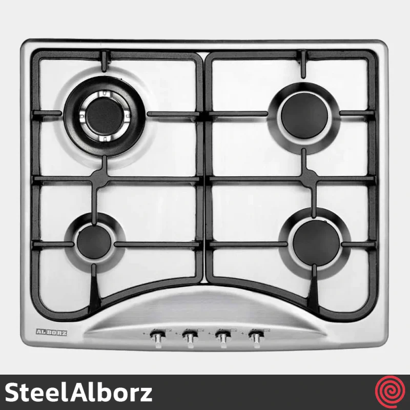 اجاق گاز صفحه ای 4 شعله استیل البرز مدل SteelAlborz S-4603 | بدنه استیل