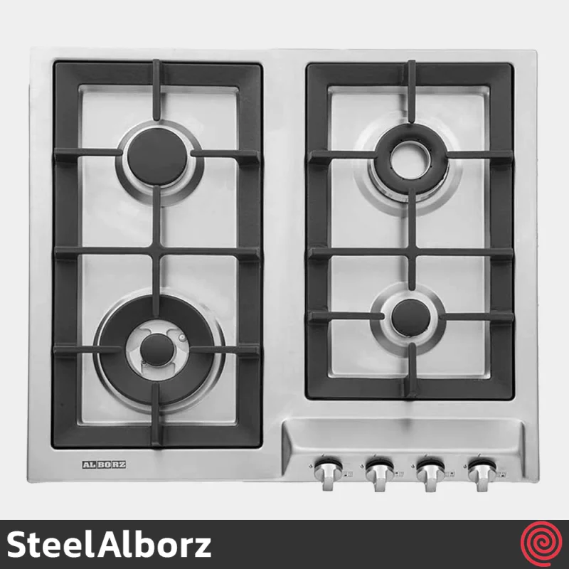 اجاق گاز صفحه ای 4 شعله استیل البرز مدل SteelAlborz S-4605(Chef) | بدنه استیل