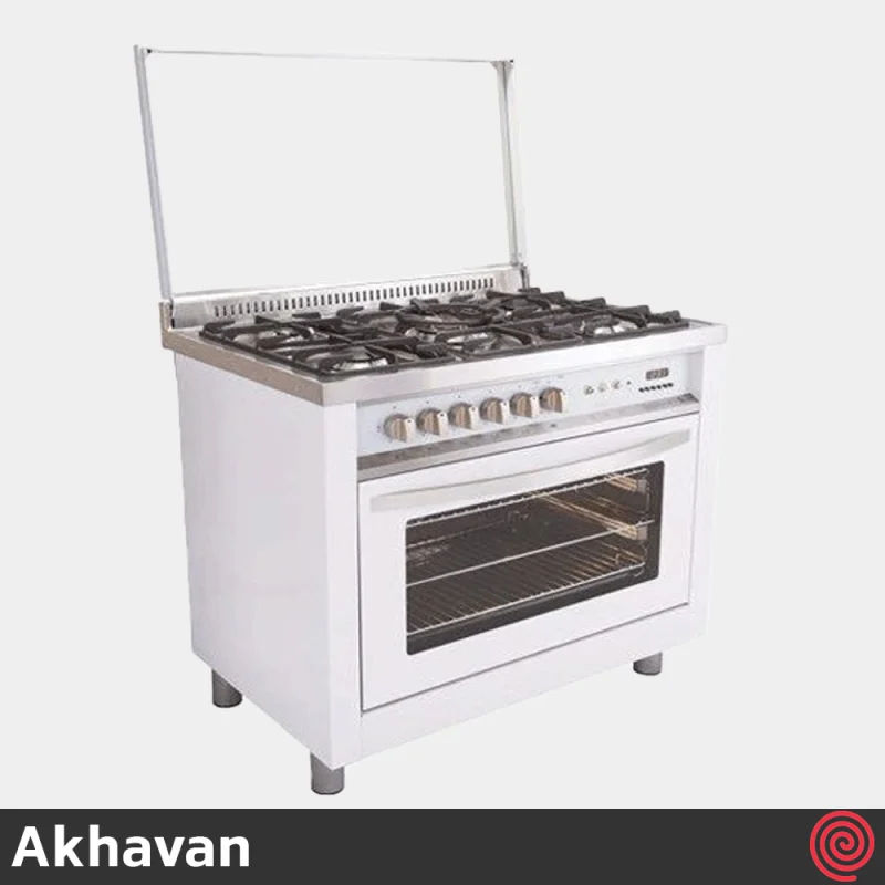 اجاق گاز فر دار 5 شعله اخوان مدل Akhavan M2-EDTW | رنگ سفید