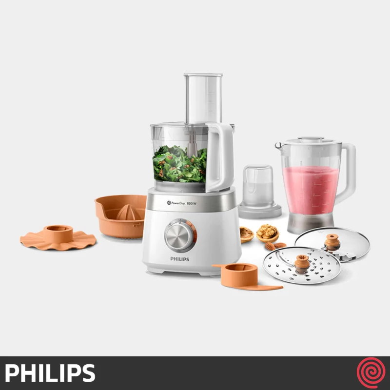 غذاساز 31 کاره فیلیپس مدل Philips PowerChop HR7530 | رنگ سفید با توان 850 وات