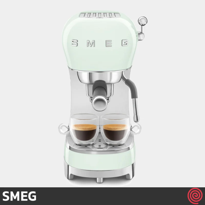 اسپرسو ساز اسمگ مدل SMEG ECF02PG | رنگ سبز پاستلی با فشار 15 بار
