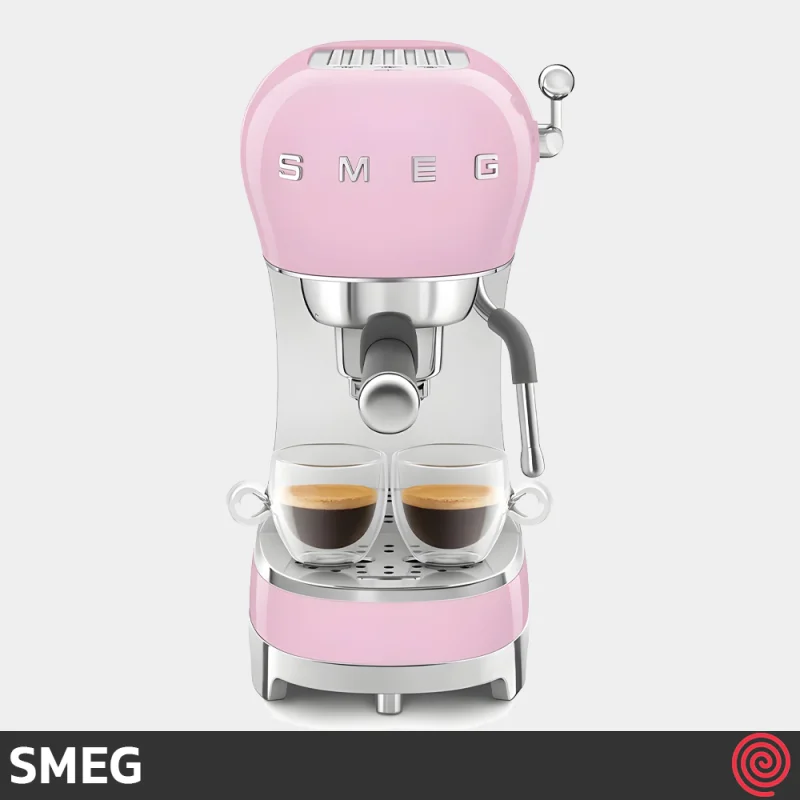 اسپرسو ساز اسمگ مدل SMEG ECF02PK | رنگ صورتی با فشار 15 بار