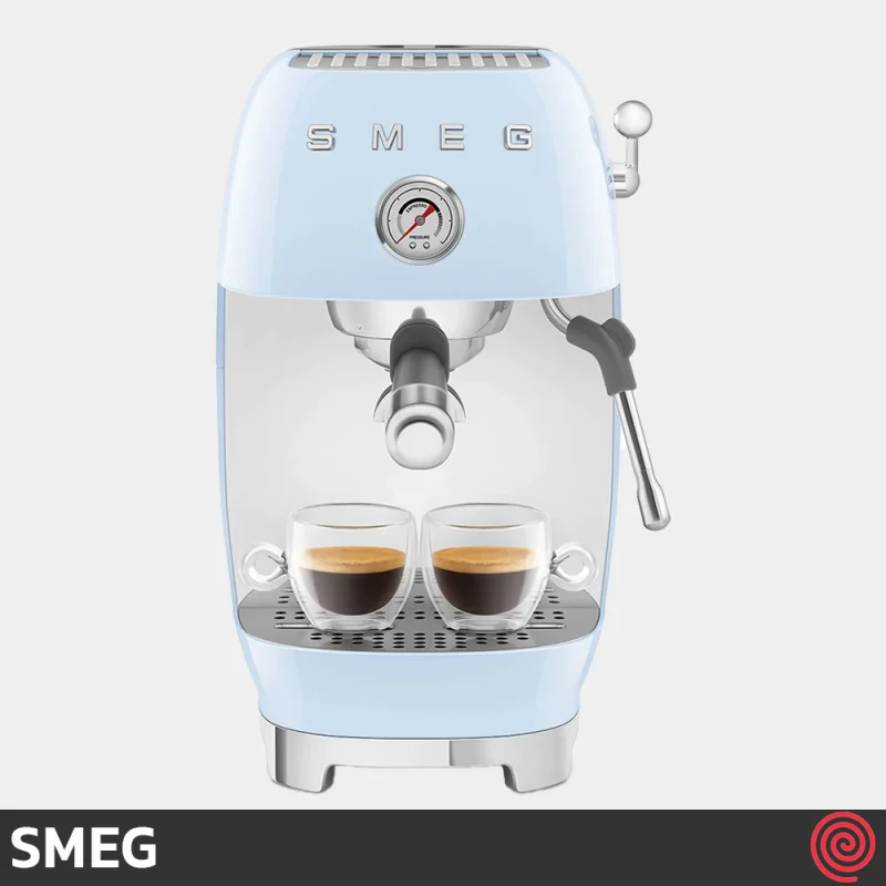 اسپرسو ساز اسمگ مدل SMEG ECF03PB | رنگ آبی پاستلی با فشار 19 بار