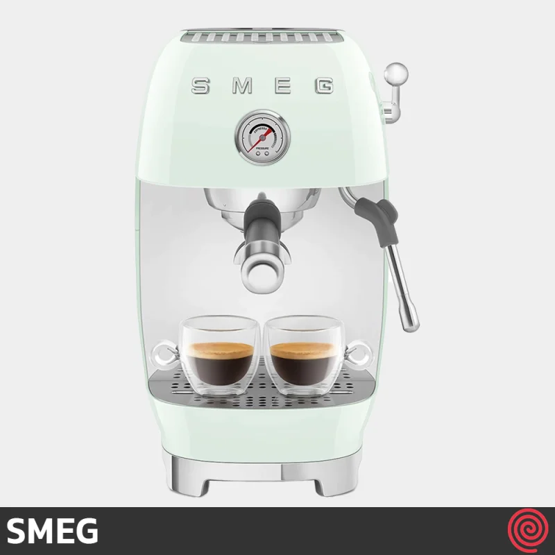 اسپرسو ساز اسمگ مدل SMEG ECF03PG | رنگ سبز پاستلی با فشار 19 بار