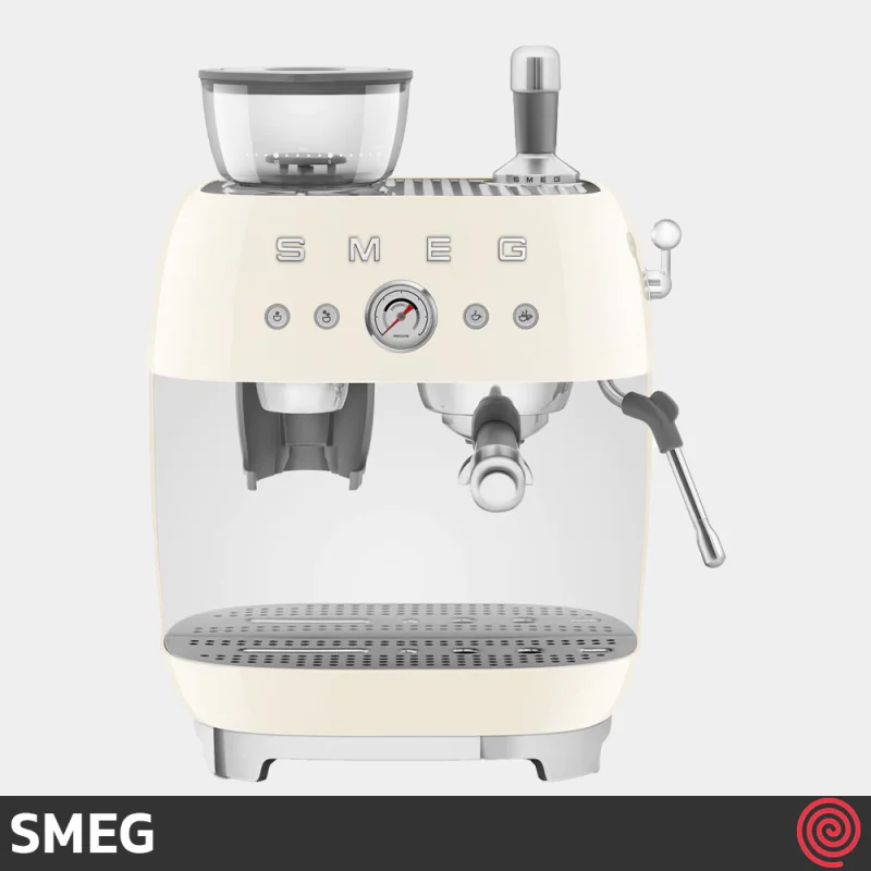 اسپرسو ساز اسمگ مدل SMEG EGF03CR | رنگ کرم با آسیاب و فشار 20 بار