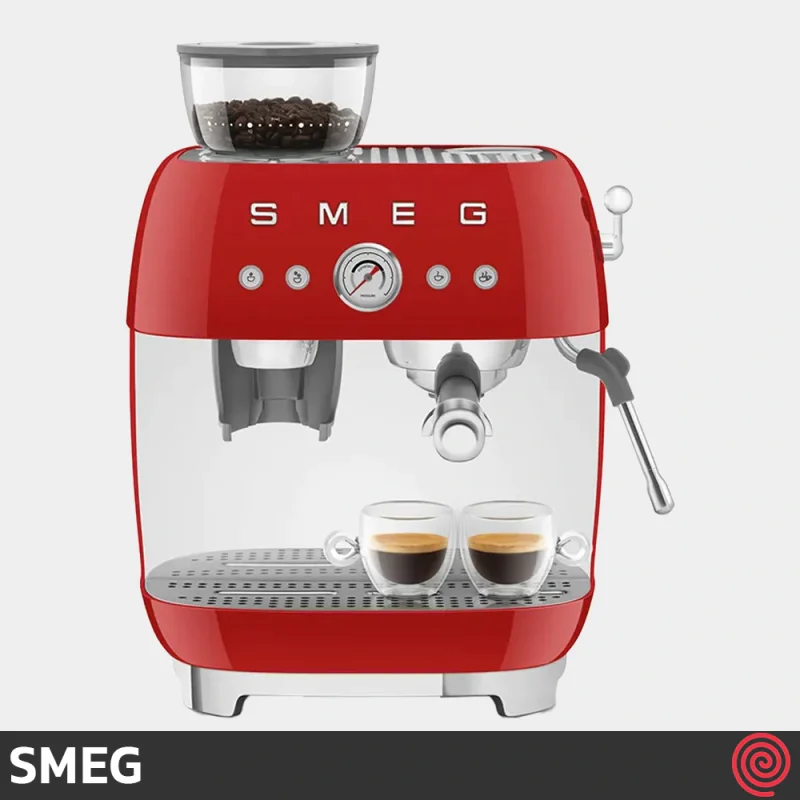 اسپرسو ساز اسمگ مدل SMEG EGF03RD | رنگ قرمز با آسیاب و فشار 20 بار