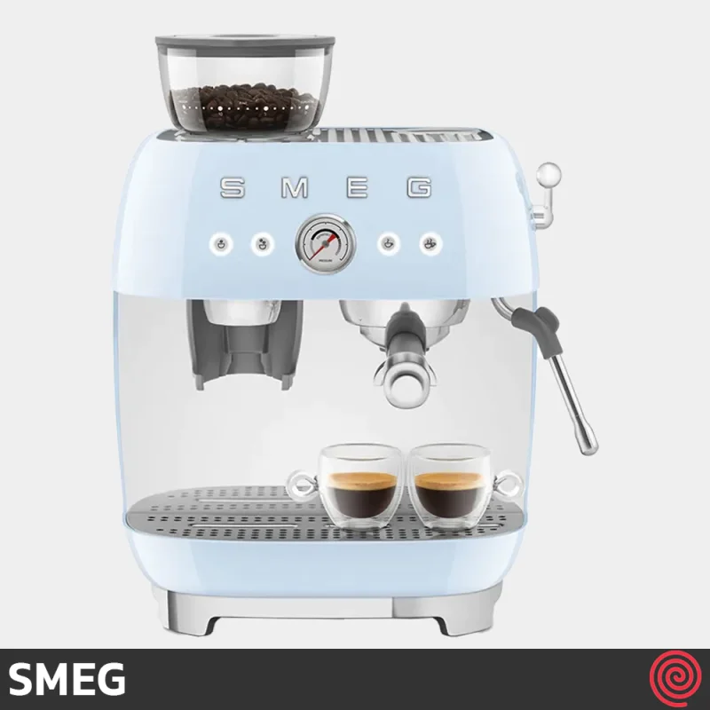 اسپرسو ساز اسمگ مدل SMEG EGF03PB | رنگ آبی پاستلی با آسیاب و فشار 20 بار