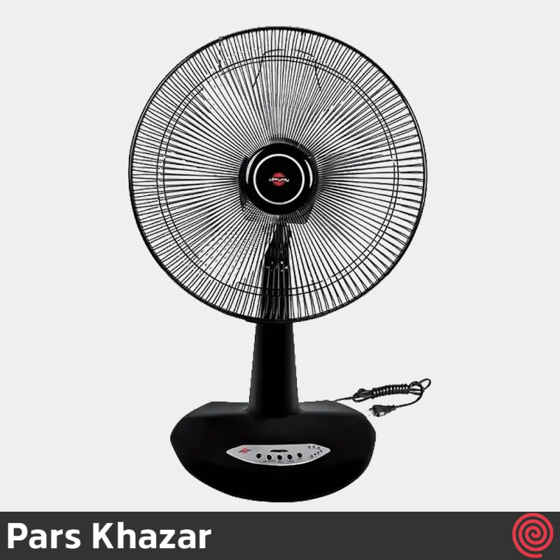 پنکه رومیزی پارس خزر مدل ریما - Pars Khazar RIMA | رنگ مشکی، 3 سرعته