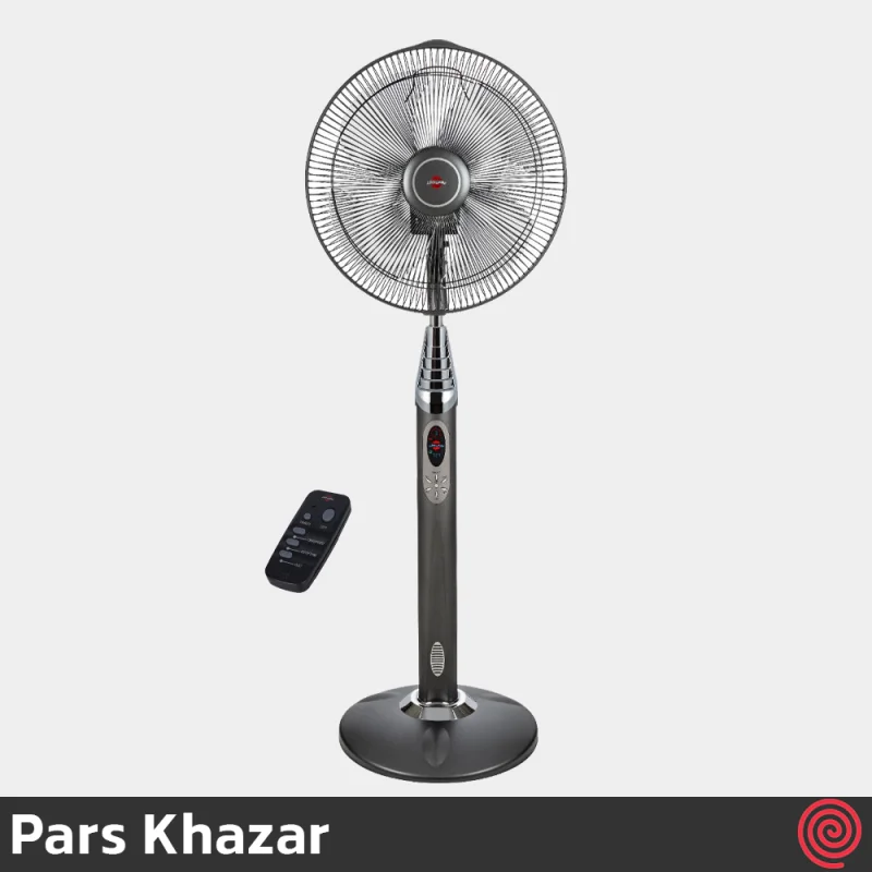 پنکه ایستاده پارس خزر مدل Pars Khazar FSR-Rana | رنگ نوک مدادی با ریموت کنترل، 6 سرعته