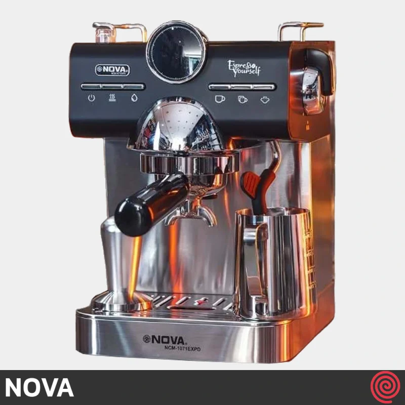 اسپرسو ساز نوا مدل NOVA NCM-1071EXPD | رنگ مشکی با فشار 20 بار