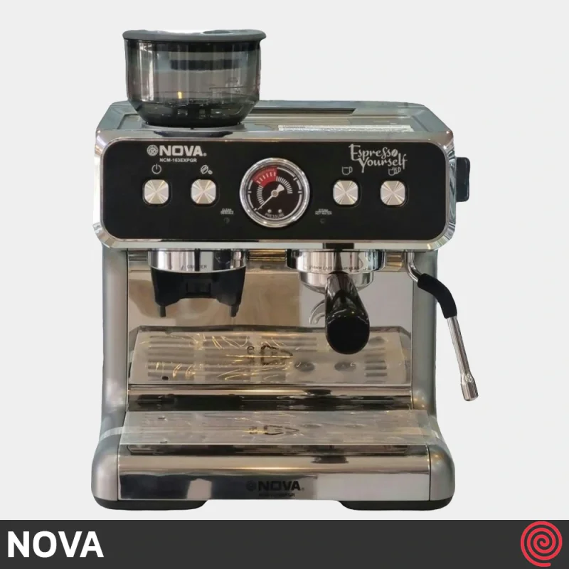اسپرسو ساز نوا مدل NOVA NCM-163EXPGR | رنگ خاکستری با فشار 20 بار