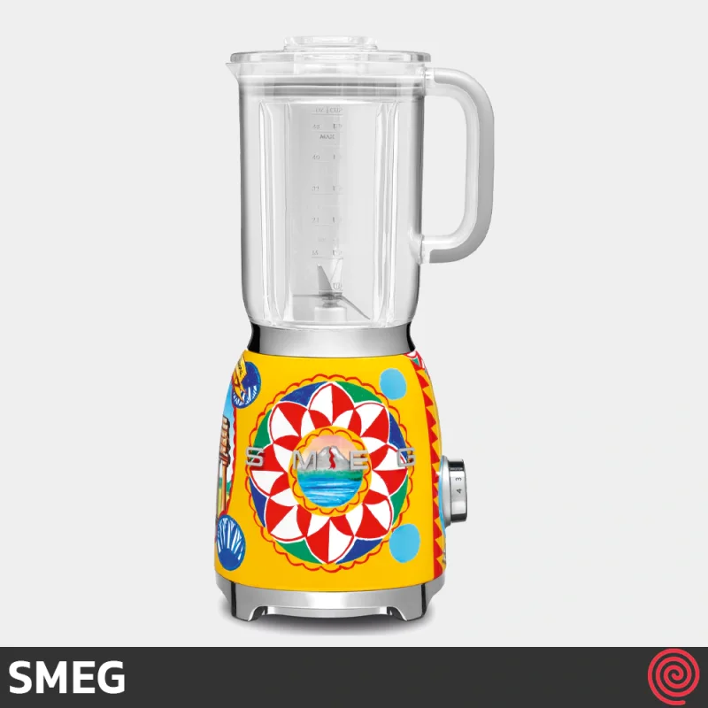 مخلوط کن تک کاره اسمگ مدل SMEG BLF01DG | طرح دولچه و گابانا رنگ زرد با توان 800 وات
