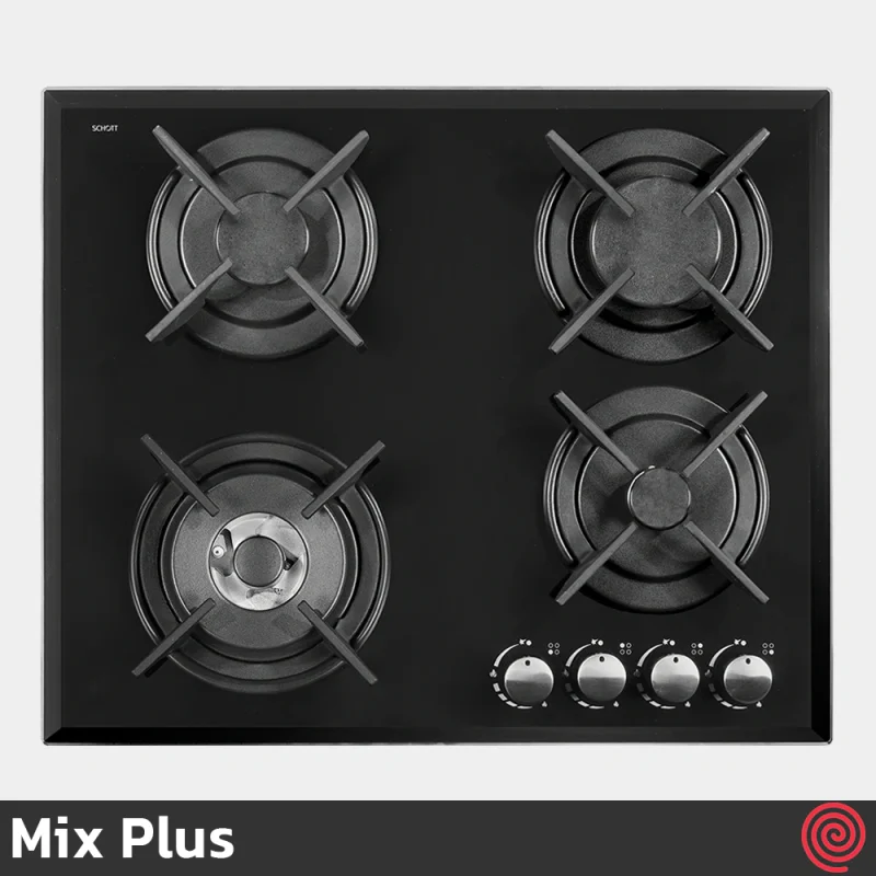 اجاق گاز صفحه ای 4 شعله میکس پلاس مدل Mix Plus 403G | بدنه شیشه ای