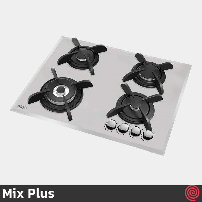 اجاق گاز صفحه ای 4 شعله میکس پلاس مدل Mix Plus 403GW | بدنه شیشه ای
