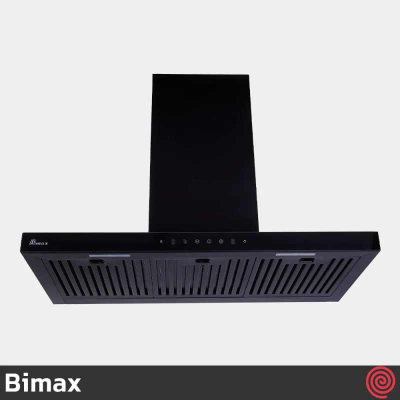 هود شومینه ای بیمکث مدل Bimax 1301 | رنگ مشکی، سایز 90 با موتور توربو 4 دور