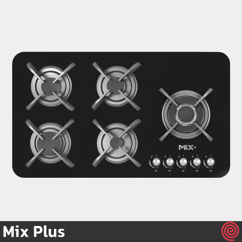 اجاق گاز صفحه ای 5 شعله میکس پلاس مدل Mix Plus IG8510 | بدنه شیشه ای