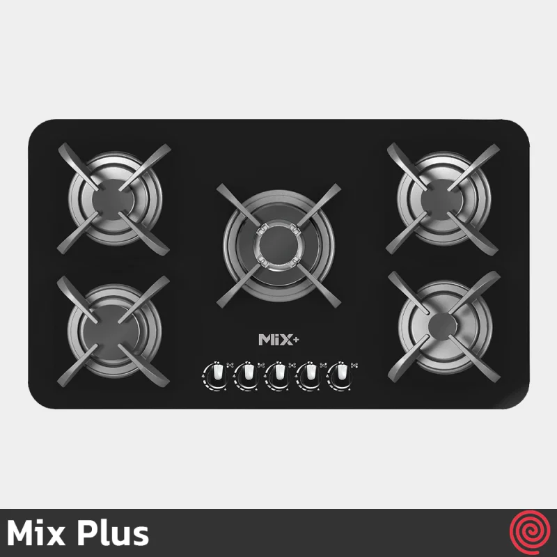 اجاق گاز صفحه ای 5 شعله میکس پلاس مدل Mix Plus IG8507 | بدنه شیشه ای
