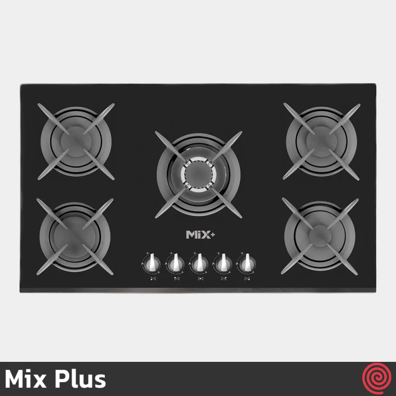 اجاق گاز صفحه ای 5 شعله میکس پلاس مدل Mix Plus IG8503 | بدنه شیشه ای
