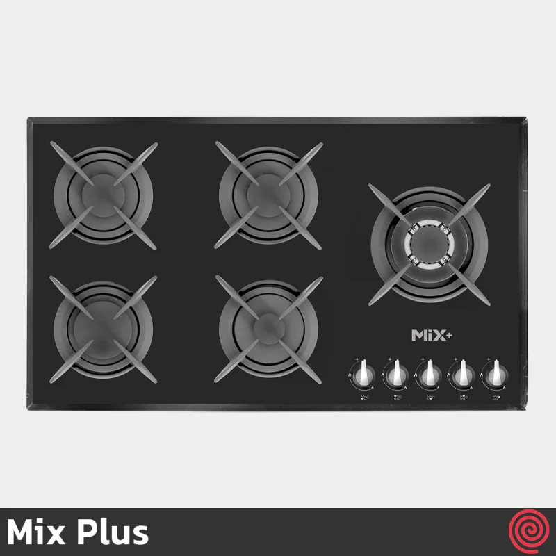 اجاق گاز صفحه ای 5 شعله میکس پلاس مدل Mix Plus IG8501 | بدنه شیشه ای