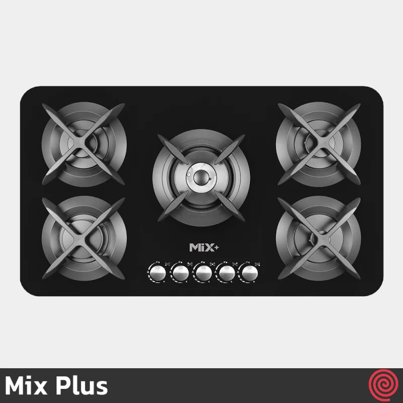 اجاق گاز صفحه ای 5 شعله میکس پلاس مدل Mix Plus IG503 | بدنه شیشه ای